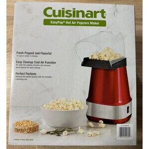 Cuisinart EasyPop Hot Air Popcorn Maker, Fast Fresh Easy, Open Box